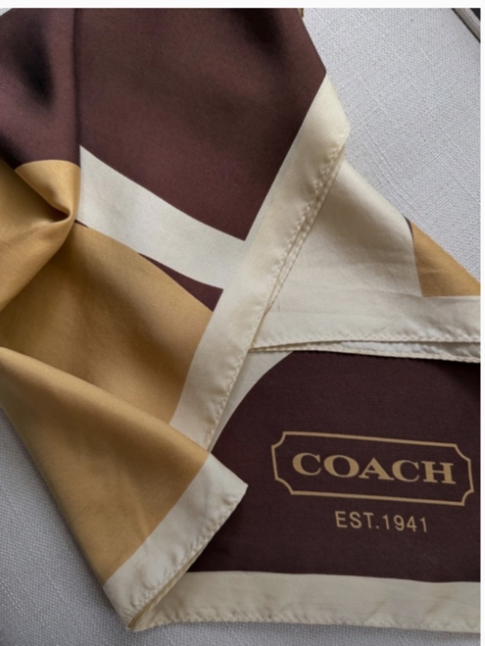 COACH Rare Vintage Silk Scarf | Beautiful Condition | 90s